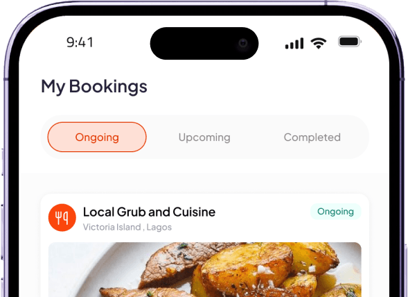 liinae app bookings screen